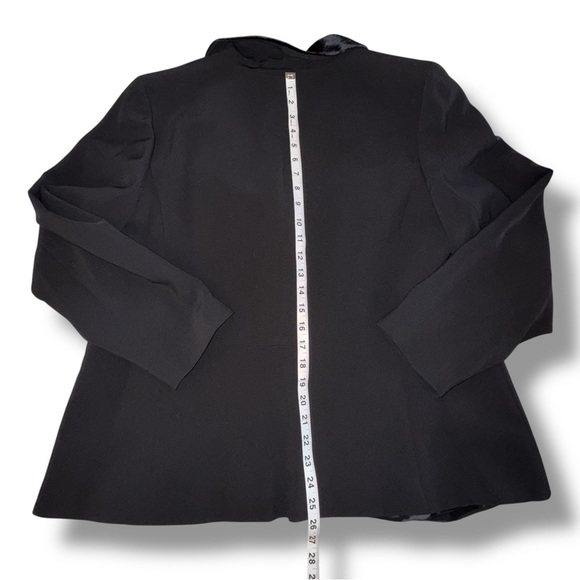 NWT TALBOTS STRETCH CREPE TUXEDO BLAZER - Black Velvet 16W - Picture 13 of 16